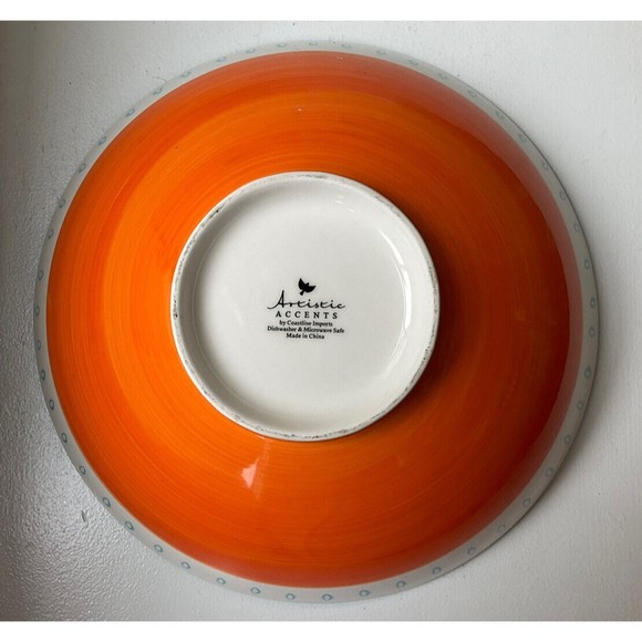 Artistic Accents Floral Serving Bowl Hand Painted By Coastline Imports 10 in. - Picture 3 of 8